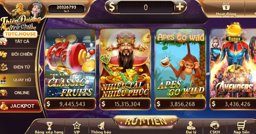 Trò chơi Slot Game nổ hũ tại banca28